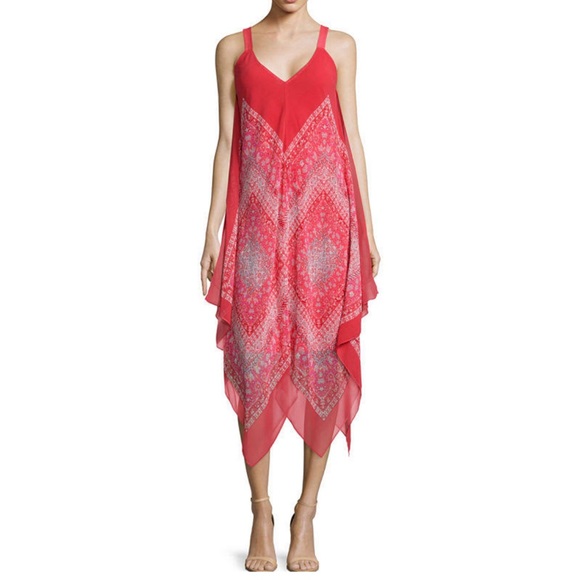 ⚡️FLASH SALE⚡️Boho Oversized Flowly Hanky Style Maxi Dress size small - Picture 1 of 6